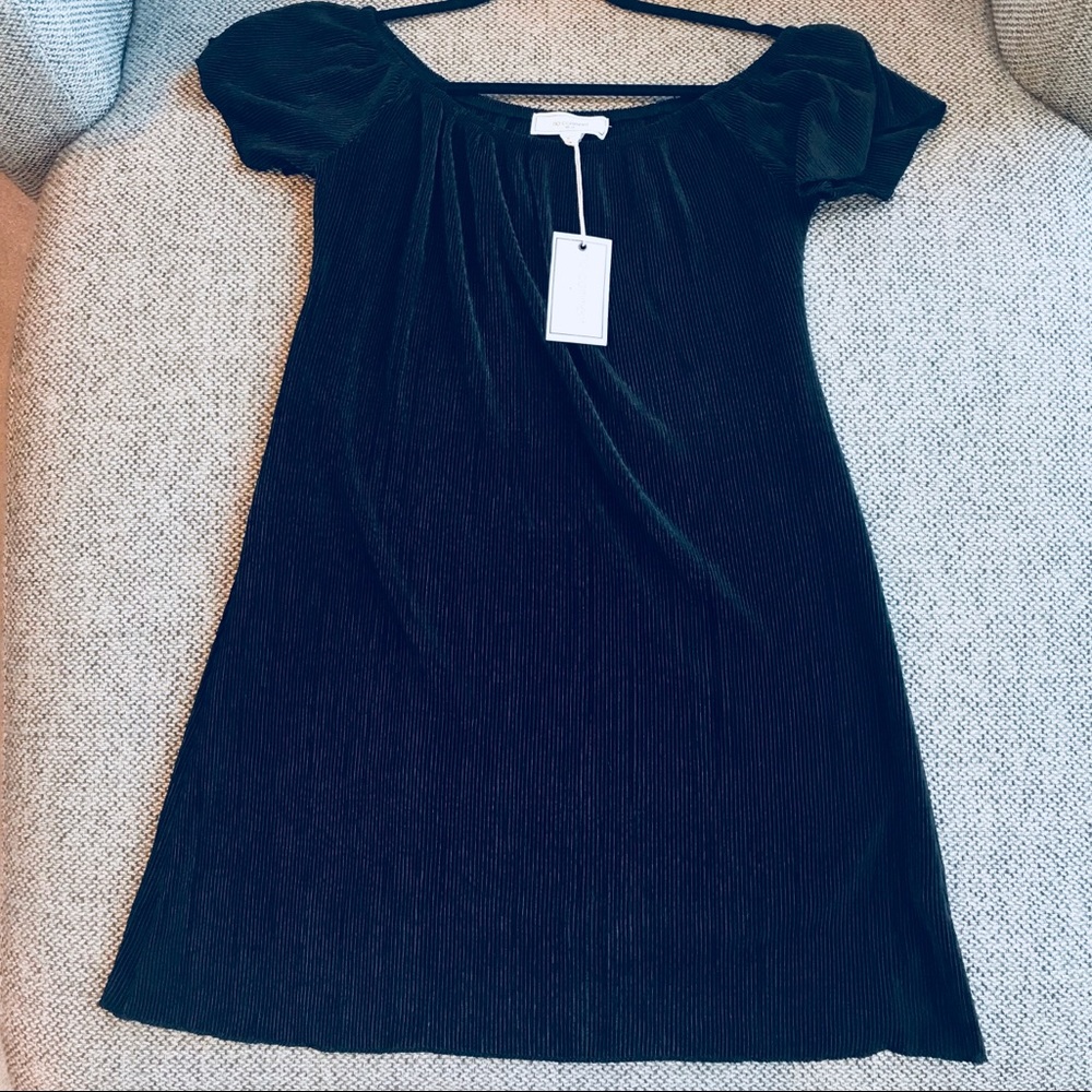 no comment off the shoulder black dress